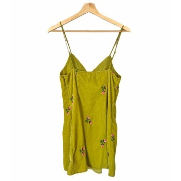Urban Outfitters Ginger Velvet Embroidered Dress M - Picture 6 of 9
